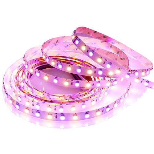 LEDENET RGBW LED Strip Lights RGB+Warm White(2800K-3200K) 360LEDs SMD 5050 DC 24V Multi-Colored LED Tape Lights Flexible LED Rope Lighting 16.4Ft