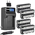 Kastar 4-Pack NP-F570 Battery and LCD AC Charger Compatible with CVX-V18NSP DCR-TR7 DCR-TR7000 DCR-TR7100 DCR-TR8000 DCR-TR8100 DCR-TRU47 DCR-TRV103