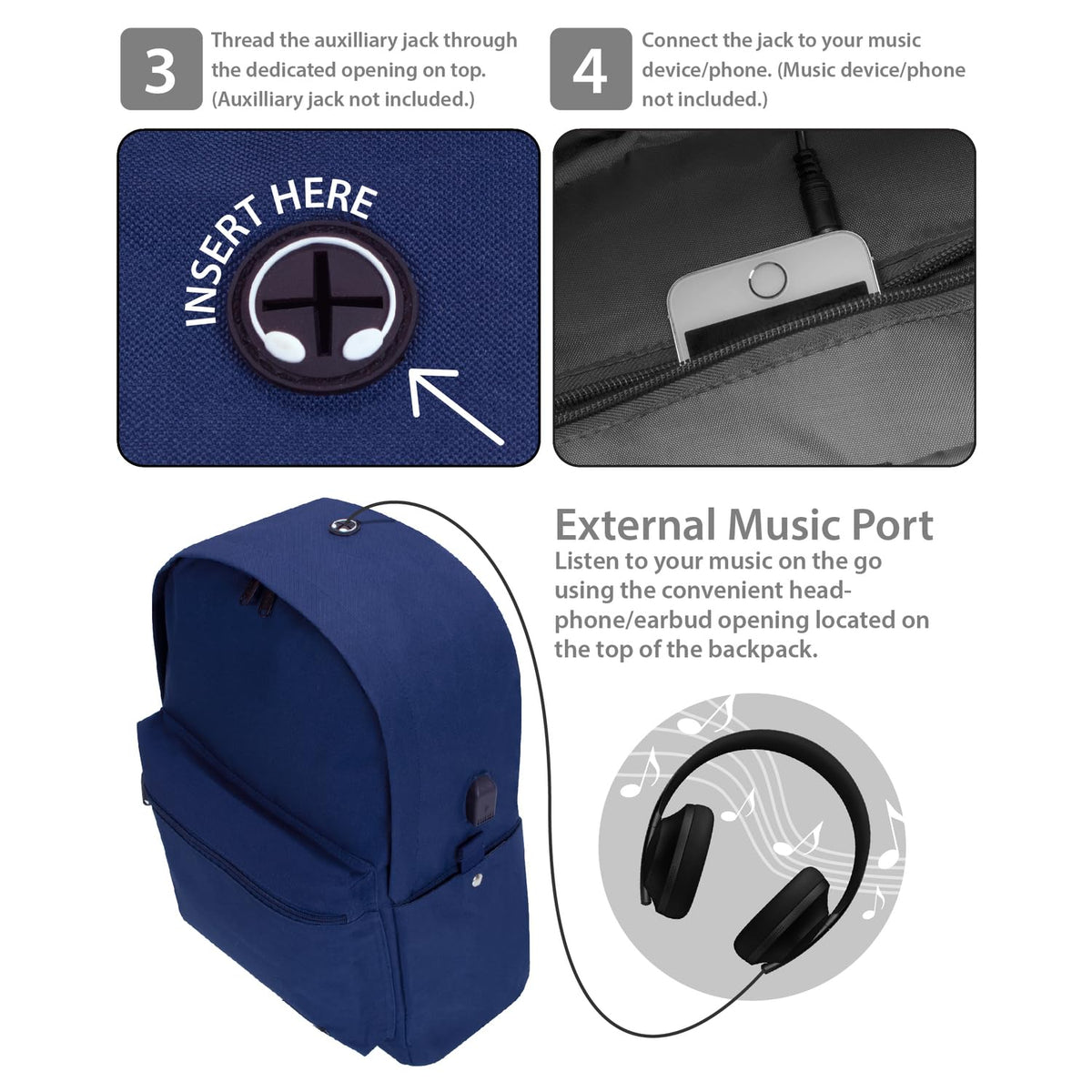 Rockland Classic Laptop Backpack Navy