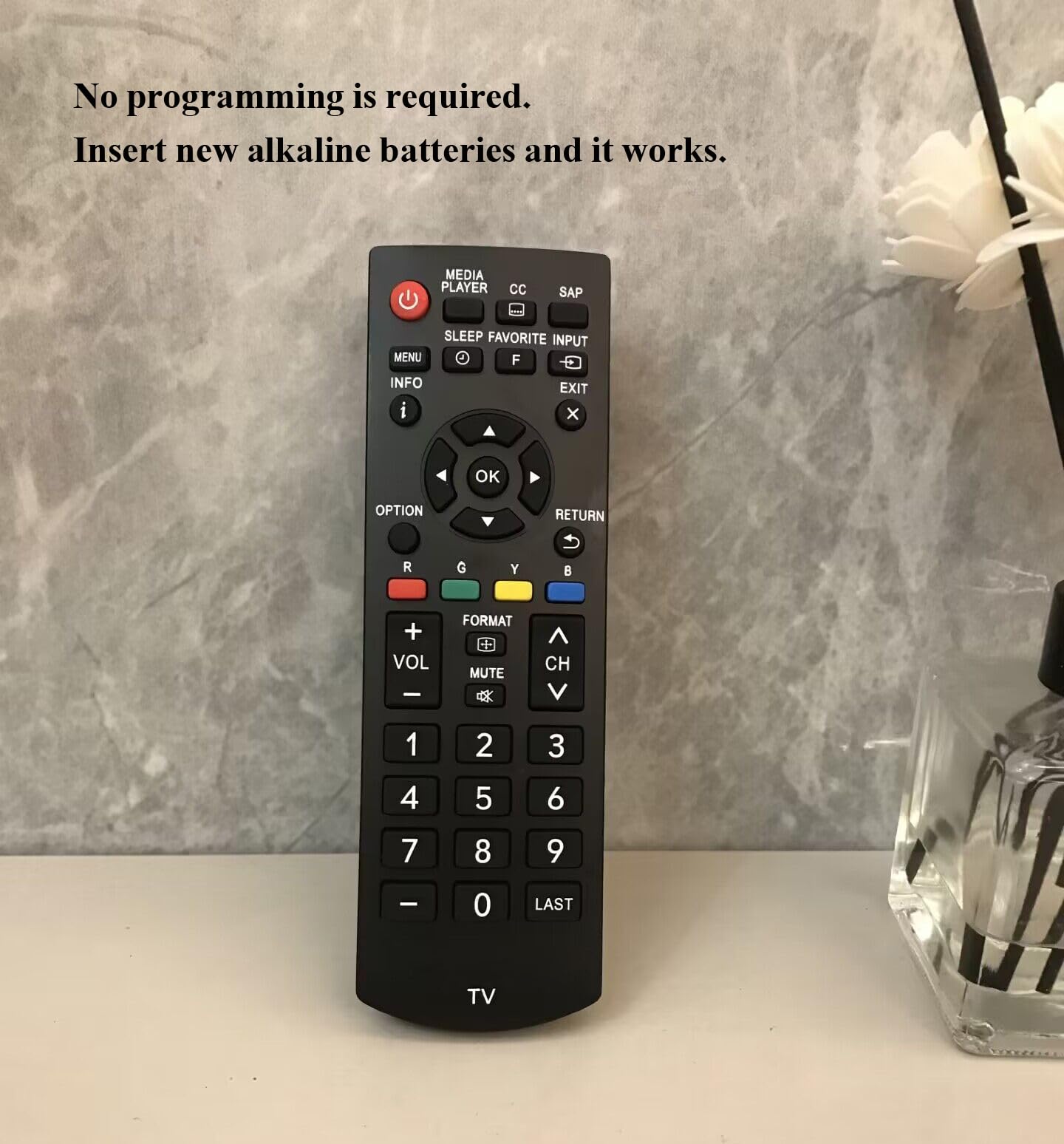 Replacement Remote Control for Panasonic Viera Plasma Smart TV TC-P42X60 TC-39A400U TC-32A400U TC-L32XM6 TC-50A400U TC-P50X60 TH-65LRU60