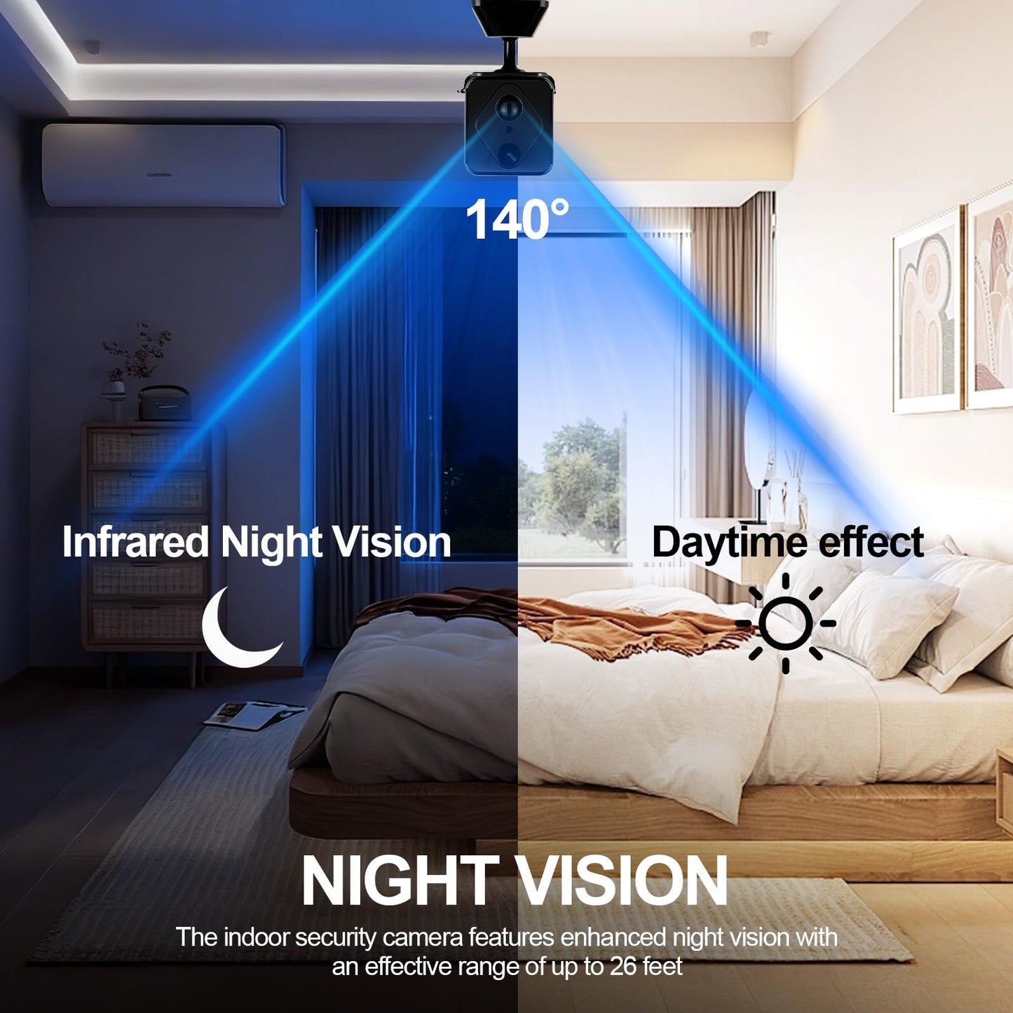 ASZZCHT 4G Surveillance Camera, Security Camera, 2K HD Indoor/Outdoor Security Camera, HD Night Vision, AI Motion Detection