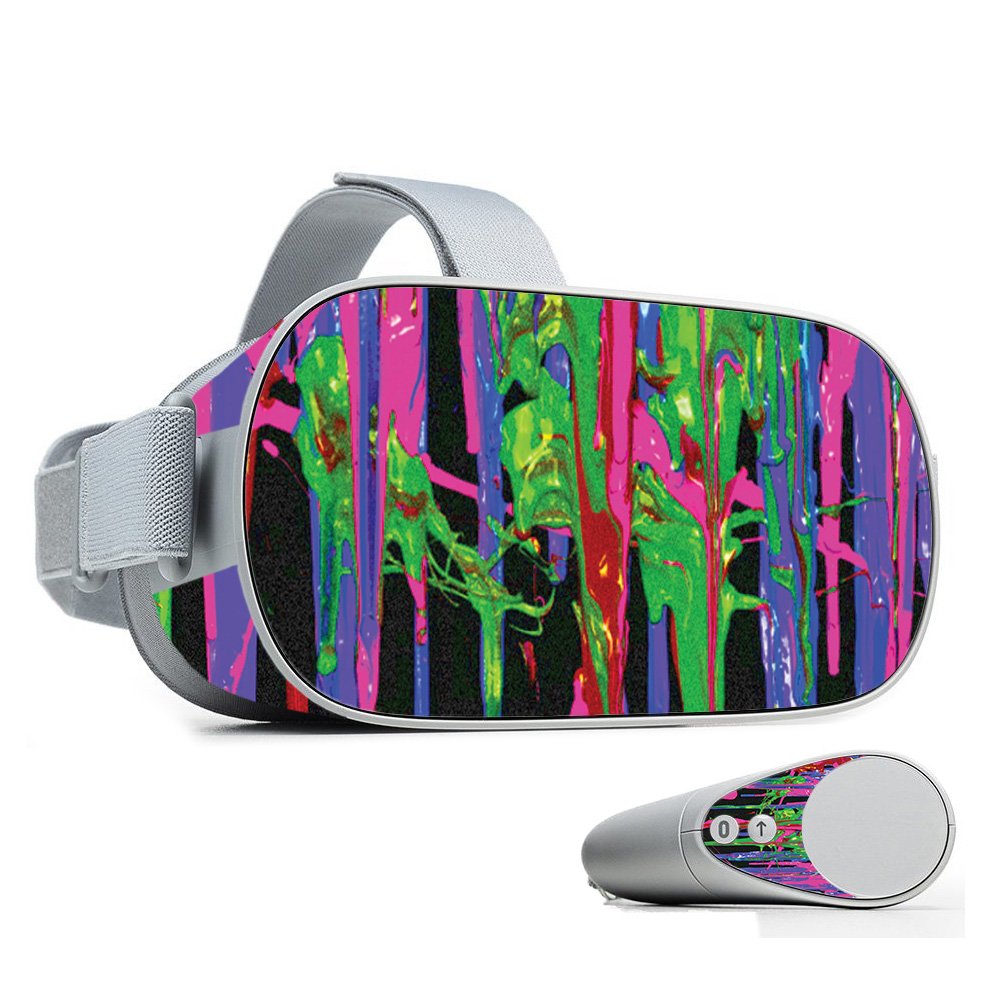 MightySkins Skin Compatible with Oculus Go Mobile VR - Drips | Protective, Durable, and Unique Vinyl Decal wrap Cover | Easy to Apply, Remove