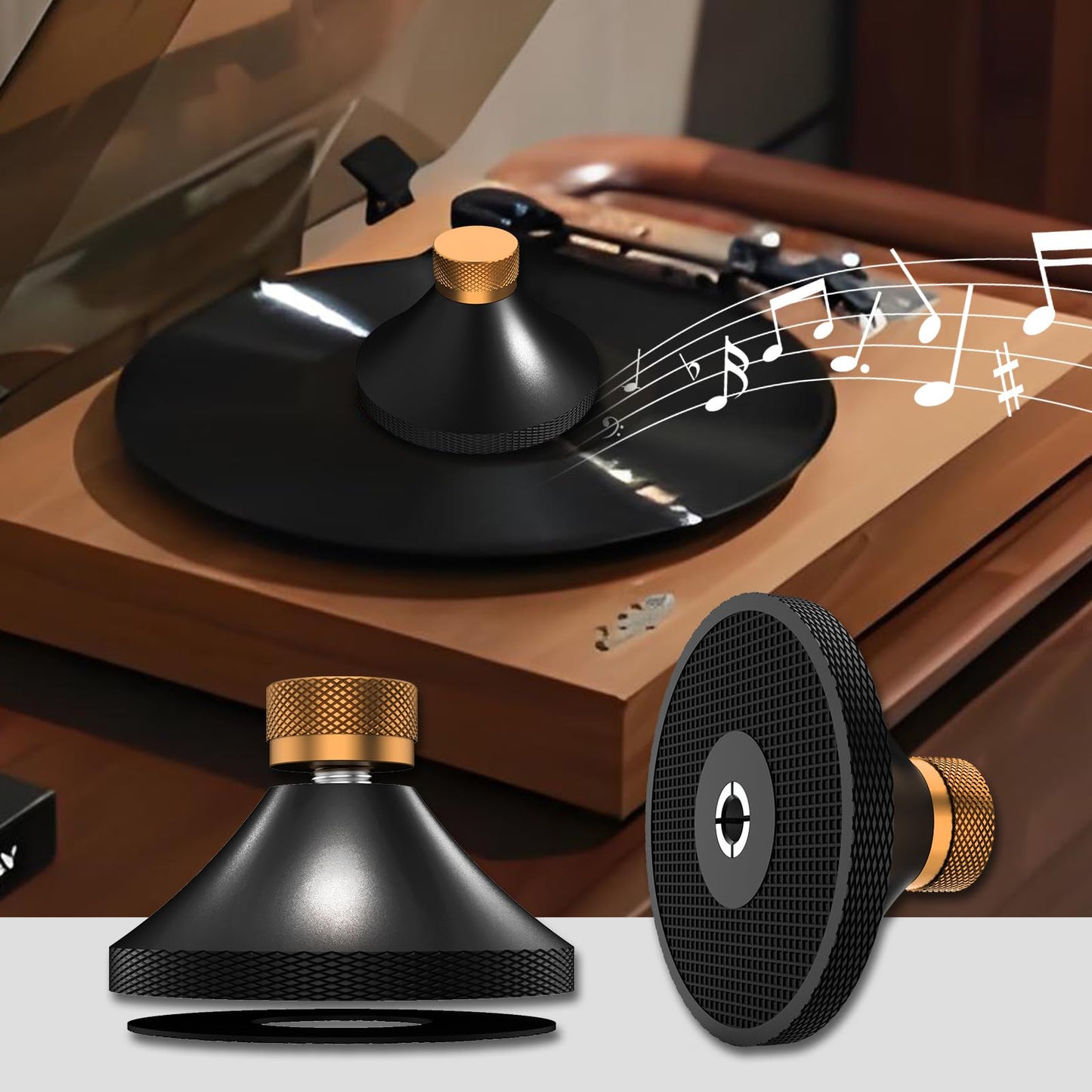 Record Weight Record Stabilizer Turntable Weight Turntable Clamps Premium Audiophile Grade Vinyl Vibration Reducer High End Stabilizer