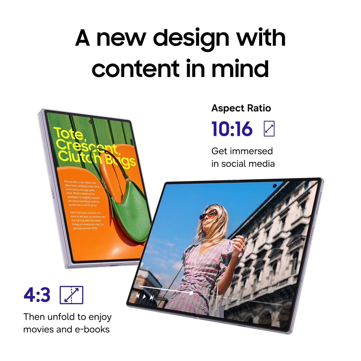 Samsung Galaxy Z Fold8 Unlocked Cell Phone + $350 Gift Card, 512GB Lavender