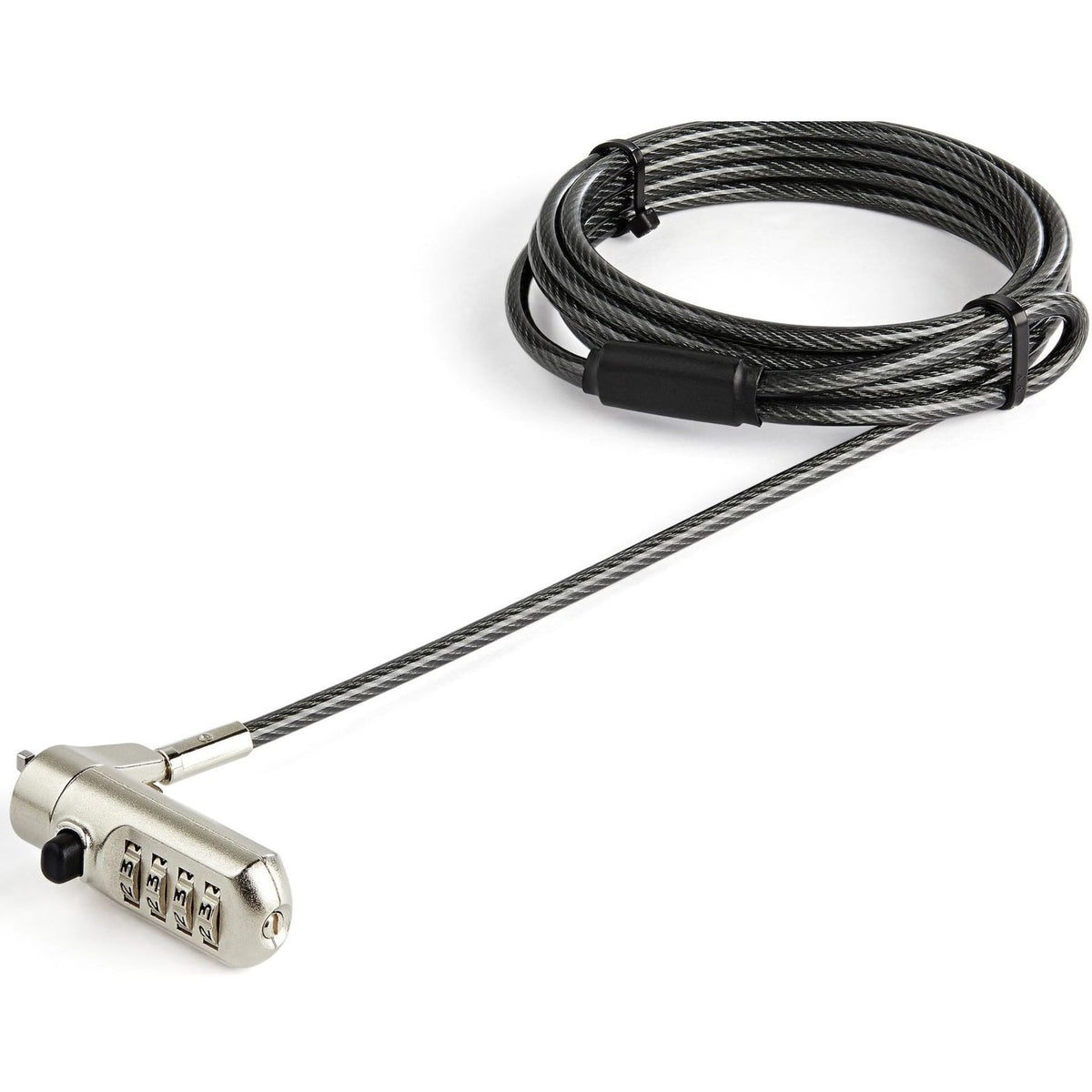 StarTech 6.6ft Laptop Cable Lock, Anti-Theft 4 Digit Combination, TAA