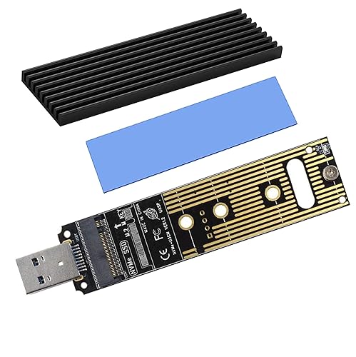 Sintech nVME USB SSD Card, USB 3.0 M.2(NGFF) M Key External Case Box with USB 3.1 Type C Connector