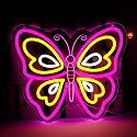 Butterfly Neon Sign for Wall Decor,Led Lights for Party Decorations,Dimmable Butterfly Wall Decor, Neon Sign for Girls Bedroom Bar Wedding Birthday