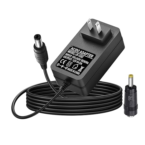 Sylvania 12V AC/DC Portable DVD Player Charger - Power Adapter for 7" to 13.3" Portable DVD Players (6.5Ft)