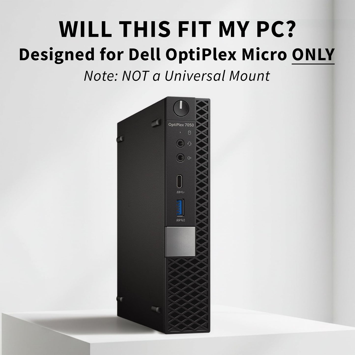 VIVO Behind Monitor VESA Mount Designed for Dell OptiPlex Micro CPU, Monitor Arm Computer Holder, Concealed Behind Screen, Desk Clamp Option, Black