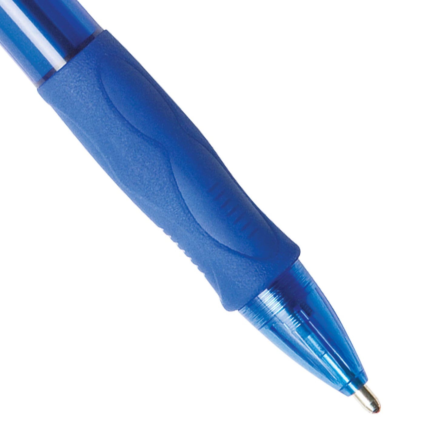 BIC Glide Bold Blue Ballpoint Pens, Bold Point (1.6mm), 4-Count Pack, Retractable Ballpoint Pens With Comfortable Full Grip