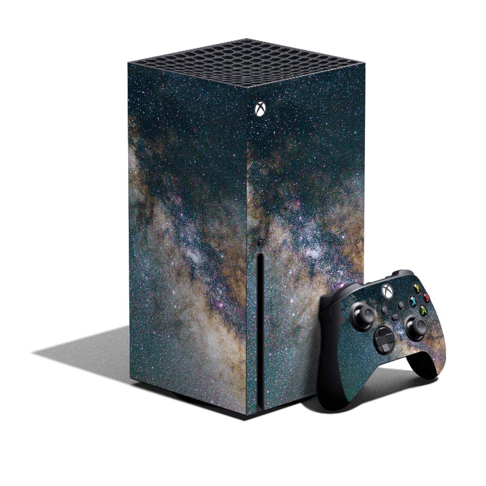 Mighty Skins Skin Compatible with Xbox Series X Bundle - Galactic Landscape | Protective, Durable, and Unique Vinyl Decal wrap Cover | Easy to Apply
