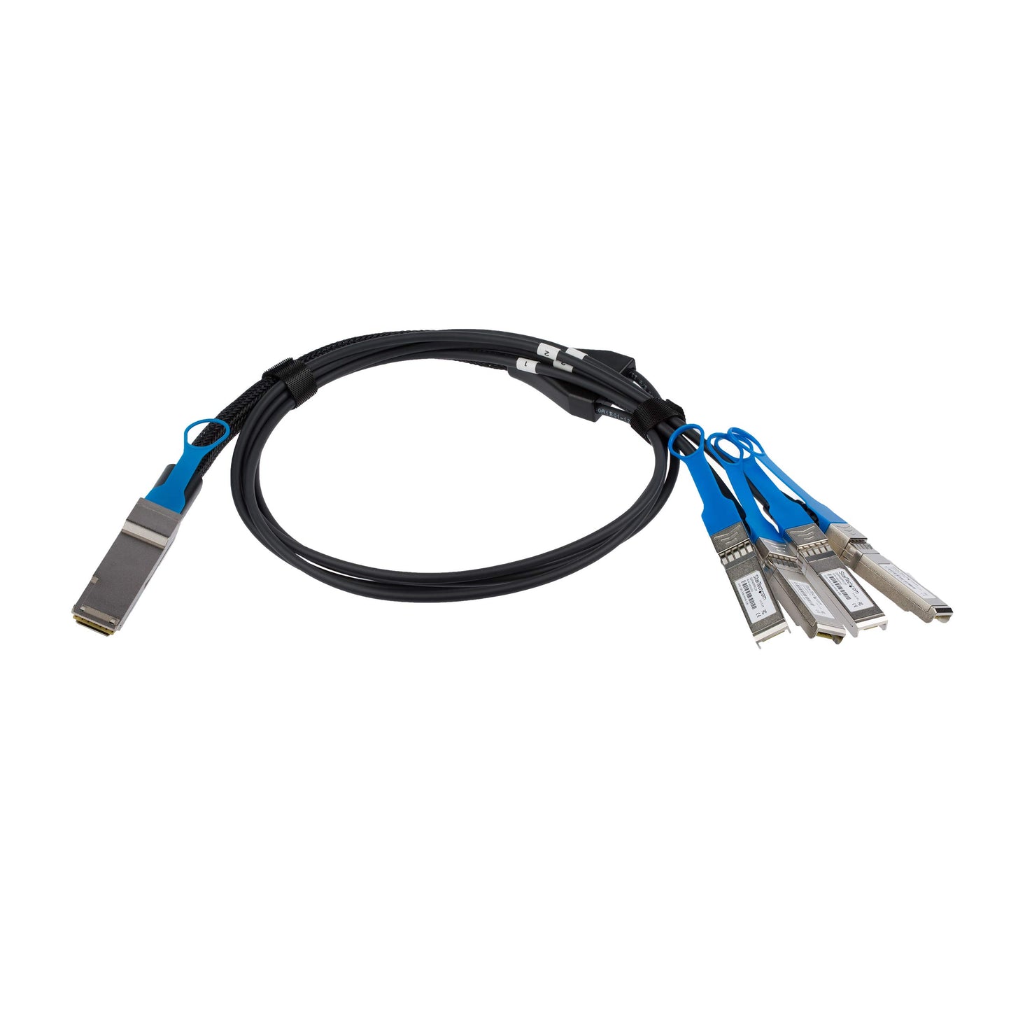 StarTech.com MSA Uncoded Compatible 1m 40G QSFP+ to 4x SFP+ Direct Attach Breakout Cable Twinax - 40GbE QSFP+ to 4x SFP+ Copper DAC 40 Gbps Low Power