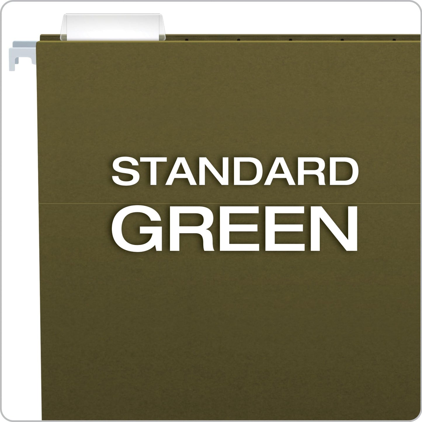 Pendaflex Recycled Hanging File Folders, 25 Pack, Green, Letter Size (8.5" x 11"), 5 Tab Positions, Includes Tabs and Inserts, Eco-Friendly Hanging