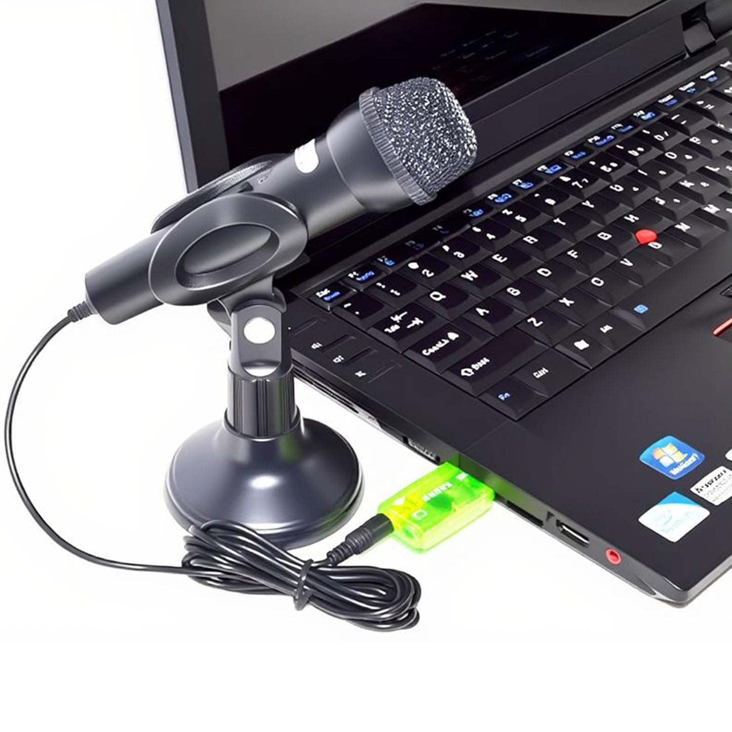 OUOU USB Sound Adapter, (3 Pack) 3.5mm Headphone and Microphone Jacks External Stereo Sound Card Plug and Play No Drivers Needed Compatible
