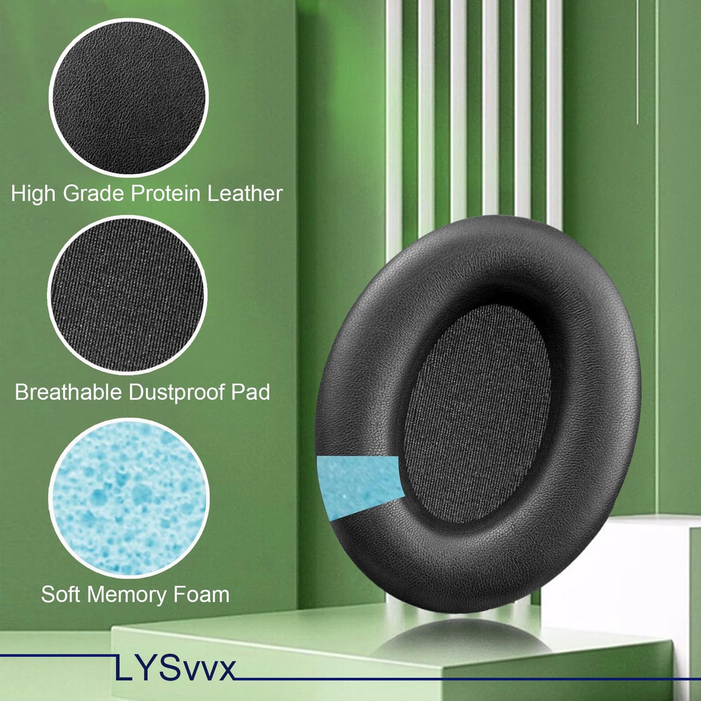 WH-1000XM3 Ear Pads - Replacement Earpads for Sony WH-1000XM3 Headphones(Black)