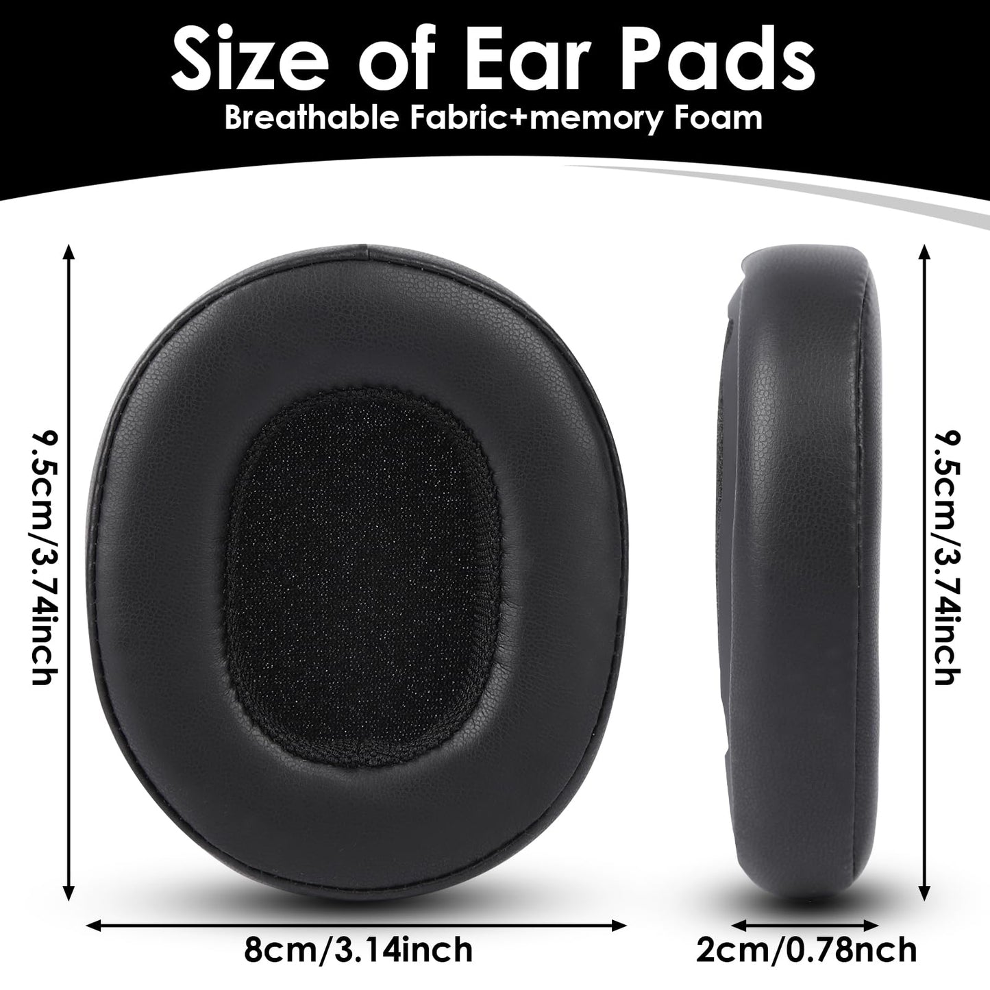Replacement Ear Pads for Skullcandy Crusher Wireless/Evo/ANC Hesh 3/EVO/ANC and Venue ANC Headphones, Ear Pads Cushions, Headset Ear Covers with Soft
