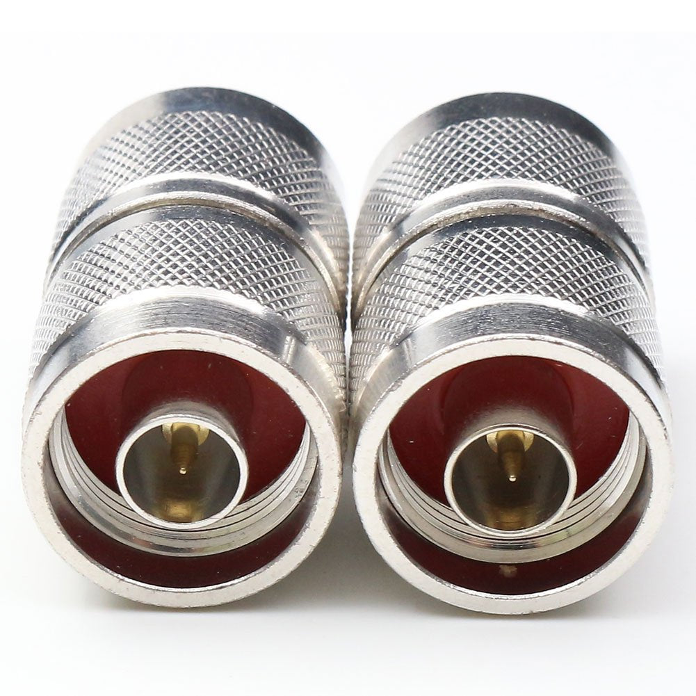 ANHAN N Type Connectors N Adapters N Type Coax Connector Walkie Talkie N adapters RF coaxial Cable Adapter (N Male to Male 2pack)