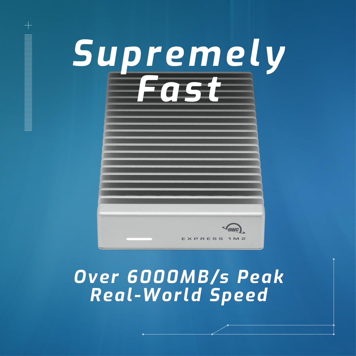 OWC Express 1M2 80Gb/s Portable NVMe SSD USB4 (Thunderbolt Compatible/USB-C) Ultra Fast External SSD Drive with Aluminum Heat Sink Enclosure