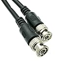 CableWholesale RG59/U Coaxial Cable, BNC Male to BNC Male Connector Coax Cable for Video, 75 Ohm, 22 AWG, Black, 25 ft