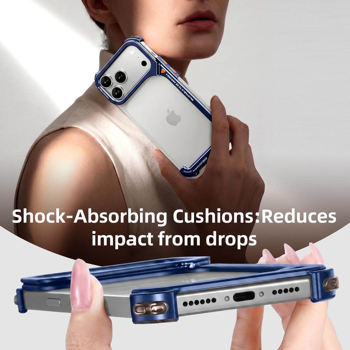 OATSBASF 9 Case for iPhone 17 Pro Bumper Case Metal
