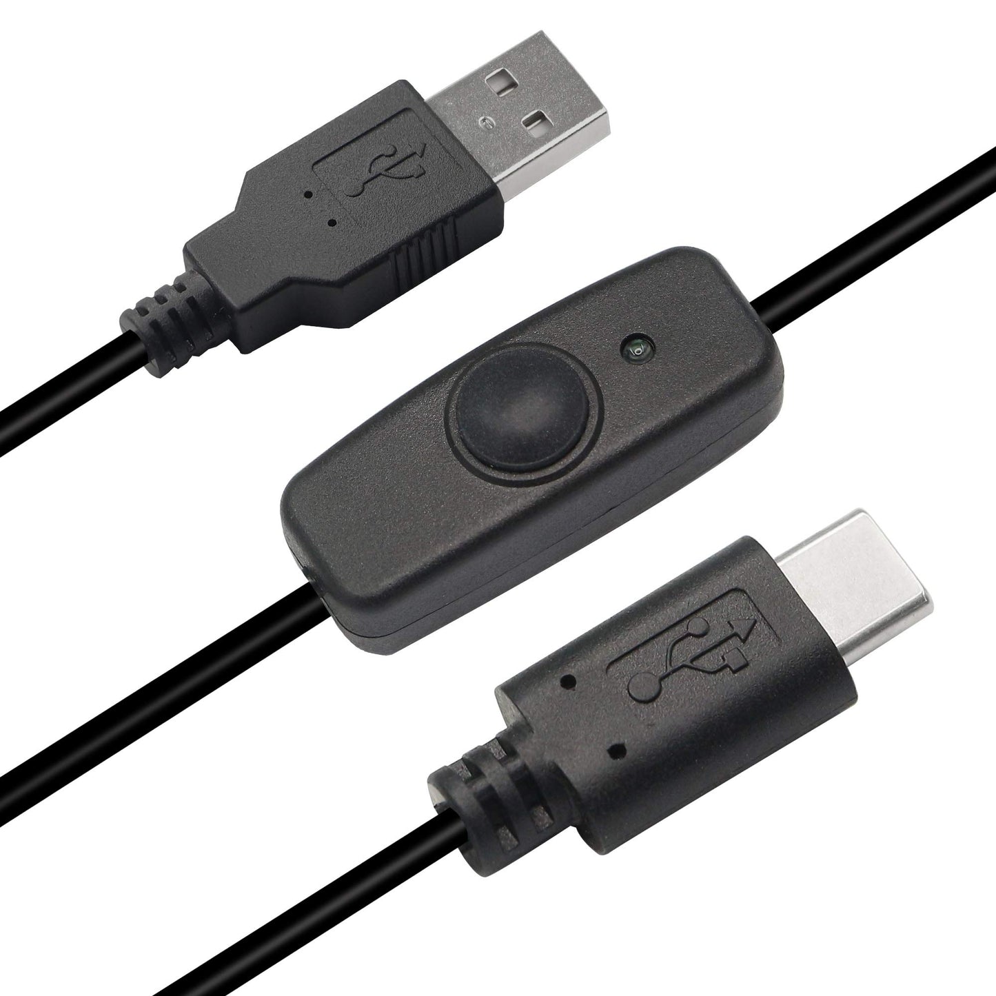 PNGKNYOCN Raspberry Pi Power Switch, 3.9FT with Indicator Light Raspberry Pi 4 Power Switch Type A to Type C USB Cable for Raspberry Pi 4