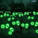 FENSAN Solar Lights Outdoor,Halloween Decorations Outdoor, Scary Eyeball Lights,4PACKS 32LED,IP65 Waterproof,Halloween Decor