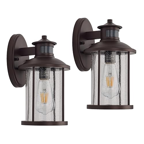 MICSIU Bronze Outdoor Wall Light, Bronze, 2 Pack H11.5