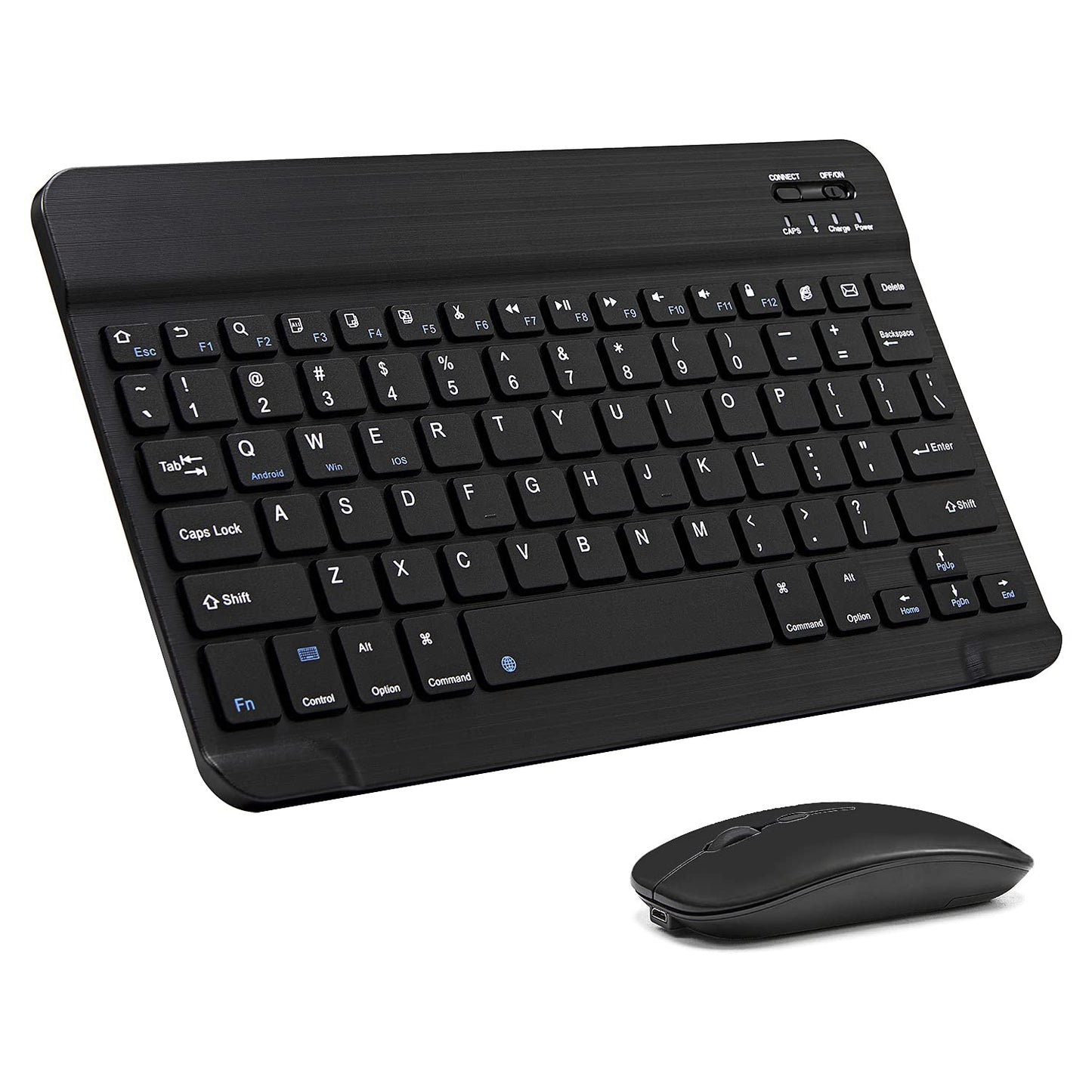 Ultra-Slim Bluetooth Keyboard and Mouse Combo Rechargeable Portable Wireless Keyboard Mouse Set for Apple iPad iPhone iPadOS/iOS 13 and Above Samsung