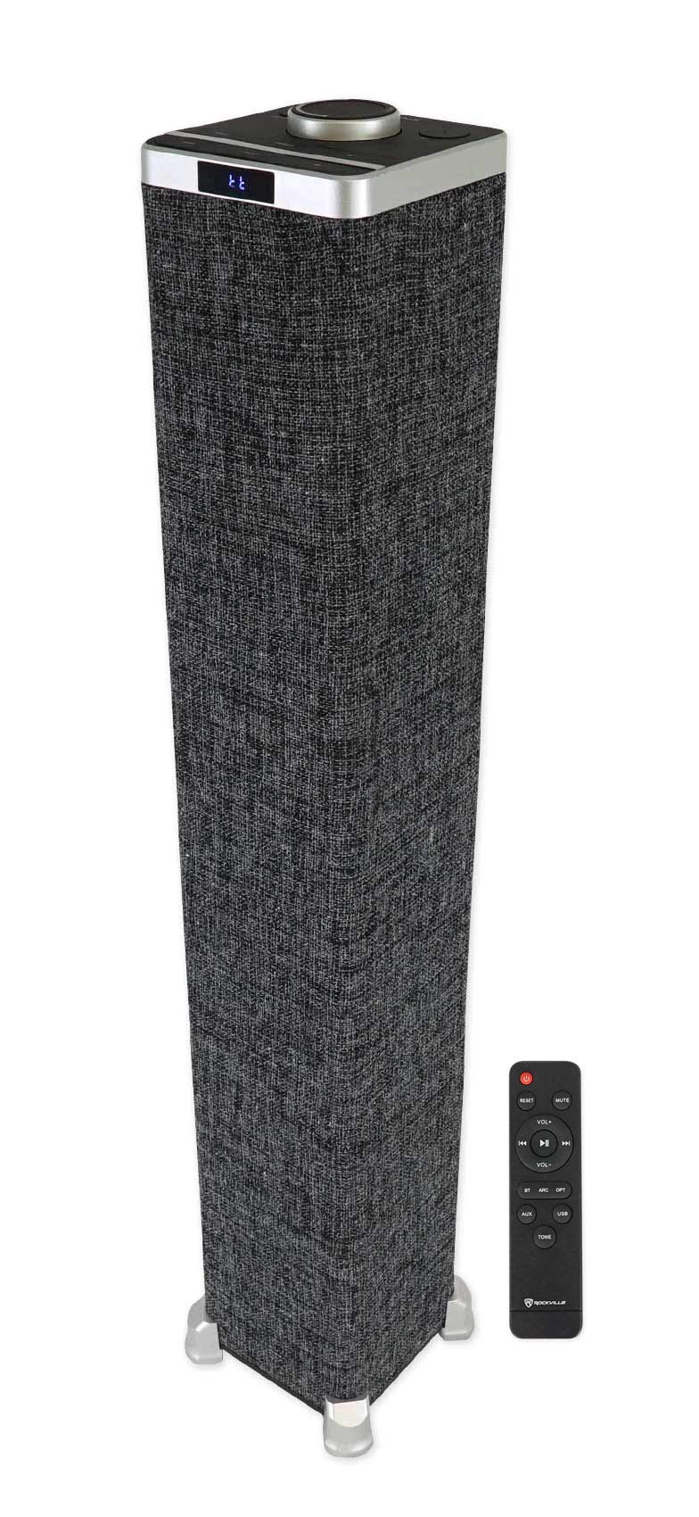 Rockville ONE-Tower 200W Peak / 60W RMS All-in-One Tower Bluetooth Speaker System, HDMI ARC, Optical, RCA, USB Playback, for Home Theater and Music