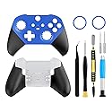 Front and Back Housing Shell Replacement Kit for Xbox Elite Series 2 Controller - Includes Faceplate, Grip Cover, and Repair Tools (Blue)