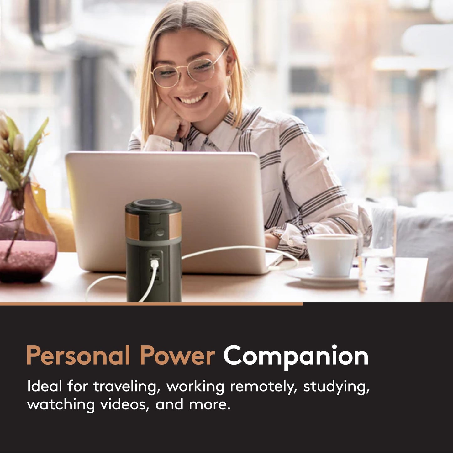 Duracell M150 Portable Charging Hub - 150W Charger for Laptops & Tablets, Wireless Charging for Cell Phones & Earbuds - Light & Compact Power Bank