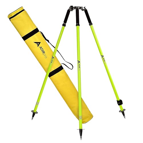 AdirPro Aluminum Prism Pole Tripod | Adjustable Range Pole Tripod with Quick-Release Clamp | for Survey Pole, Rover Rod, GPS & GNSS RTK | Total