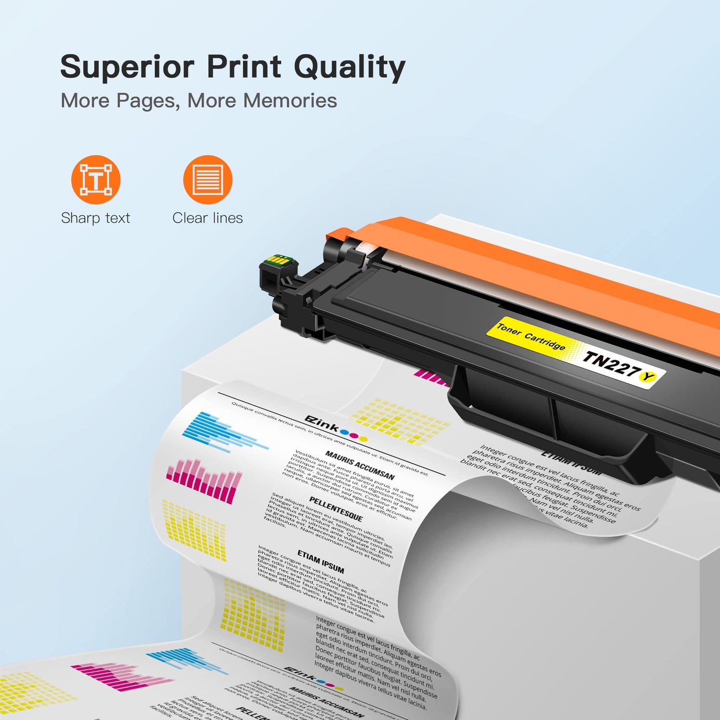 E-Z Ink Compatible Replacement for Brother TN227 TN-227 TN227Y TN223 TN223Y