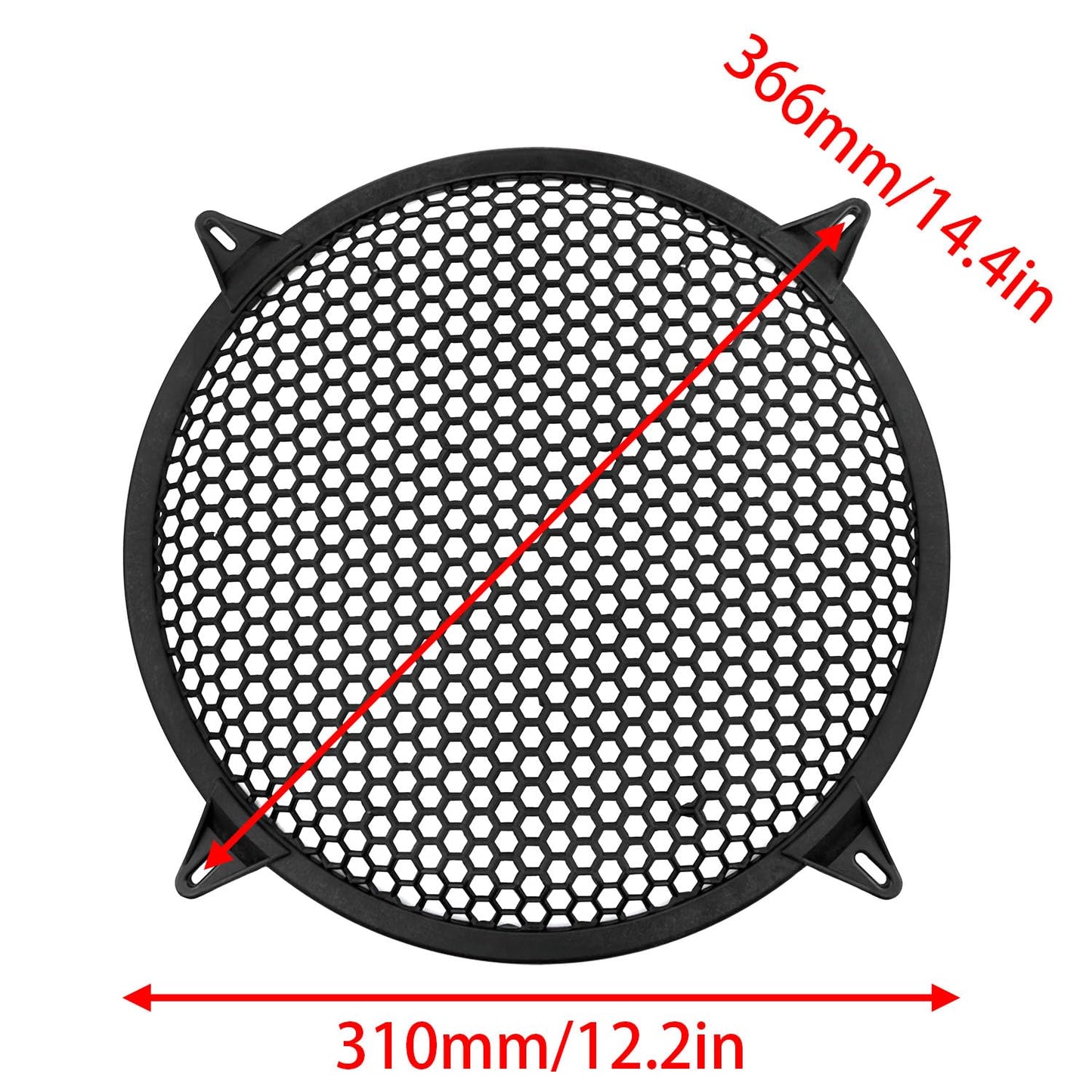 VAKTOK 12 Subwoofer Grill Speaker Grill Cover Waffle Grill Protective Cover Round Subwoofer Speaker Cover 1PCS.