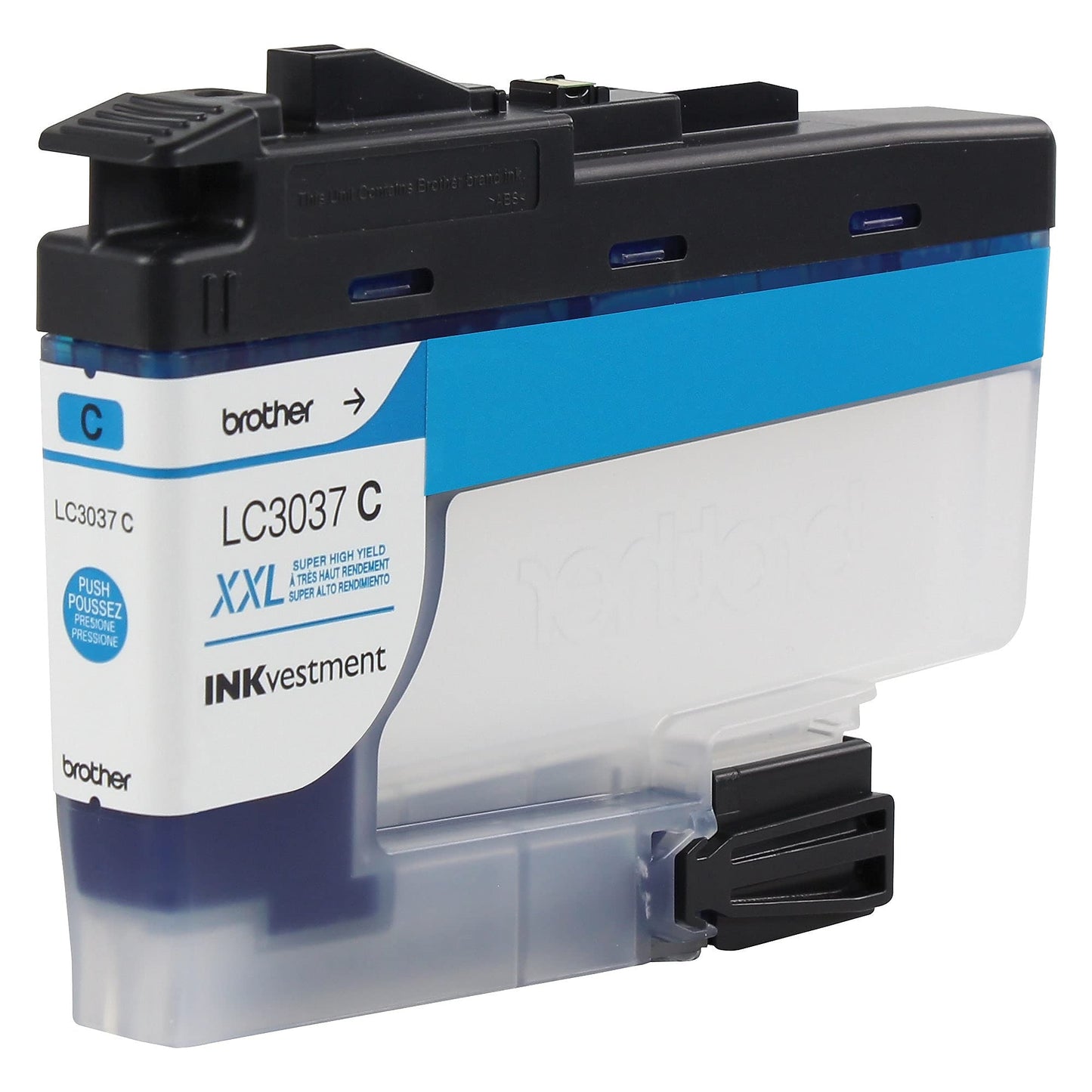 Brother Genuine LC3037C, Single Pack Super High-Yield Cyan INKvestment Tank Ink Cartridge, Page Yield Up to 1,500 Pages, LC3037, Amazon Dash