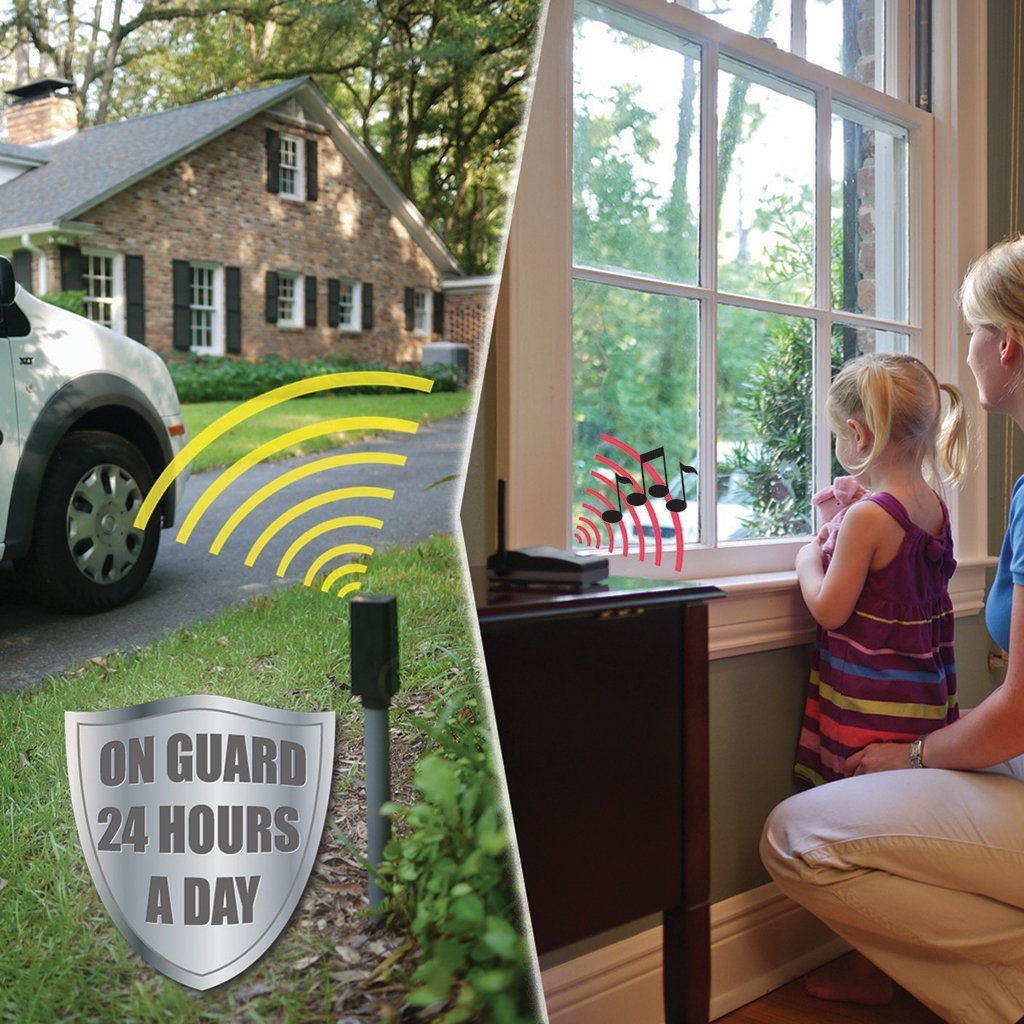 Mighty Mule FM231 Wireless Driveway Alarm - Electromagnetic Vehicle Detection, Indoor Receiver, 400 ft Range, Expandable, Battery Powered, Easy