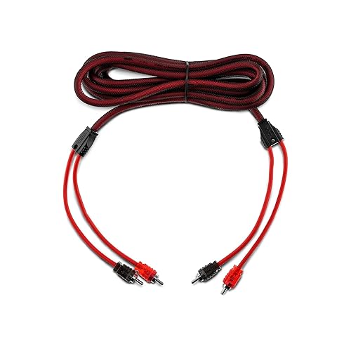 DS18 R12 Ultra Flex RCA, Male to 2-Male RCA Cable, Y Splitter Design,(12 Feet)