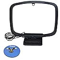 HQRP AM Loop Antenna Compatible with Harman Kardon AVR 1510 / AVR 151 / AVR 1610 / AVR 161 / AVR 1710 / AVR 171 / AVR 3600 / AVR 3700 + HQRP Coaster