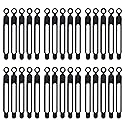 Wekcpta 60pcs Silicone Cable Ties 4.3 inch Reusable Cord Ties cord wrap Straps Keeper Wire Ties cable organizers for Charging Cords Wire Desk Cable