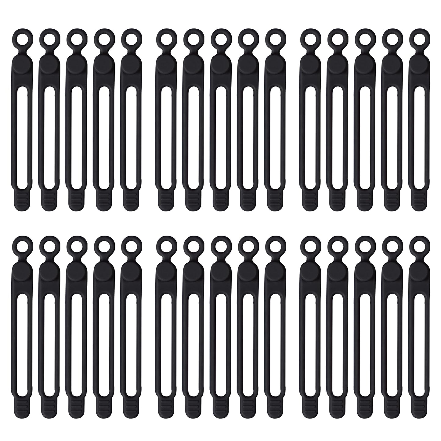 Wekcpta 60pcs Silicone Cable Ties 4.3 inch Reusable Cord Ties cord wrap Straps Keeper Wire Ties cable organizers for Charging Cords Wire Desk Cable