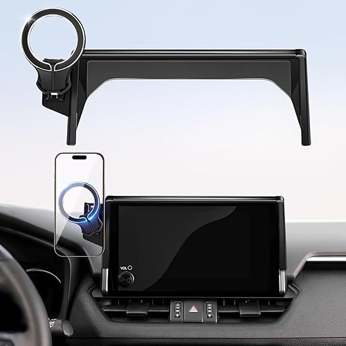 pop-tech Magnetic Car Mount for Toyota RAV4 2019 2020 2021 2022 2023 2024 2025 : for MagSafe Strong Magnets RAV 4 Cell Phone Holder 7/8-Inch Touch