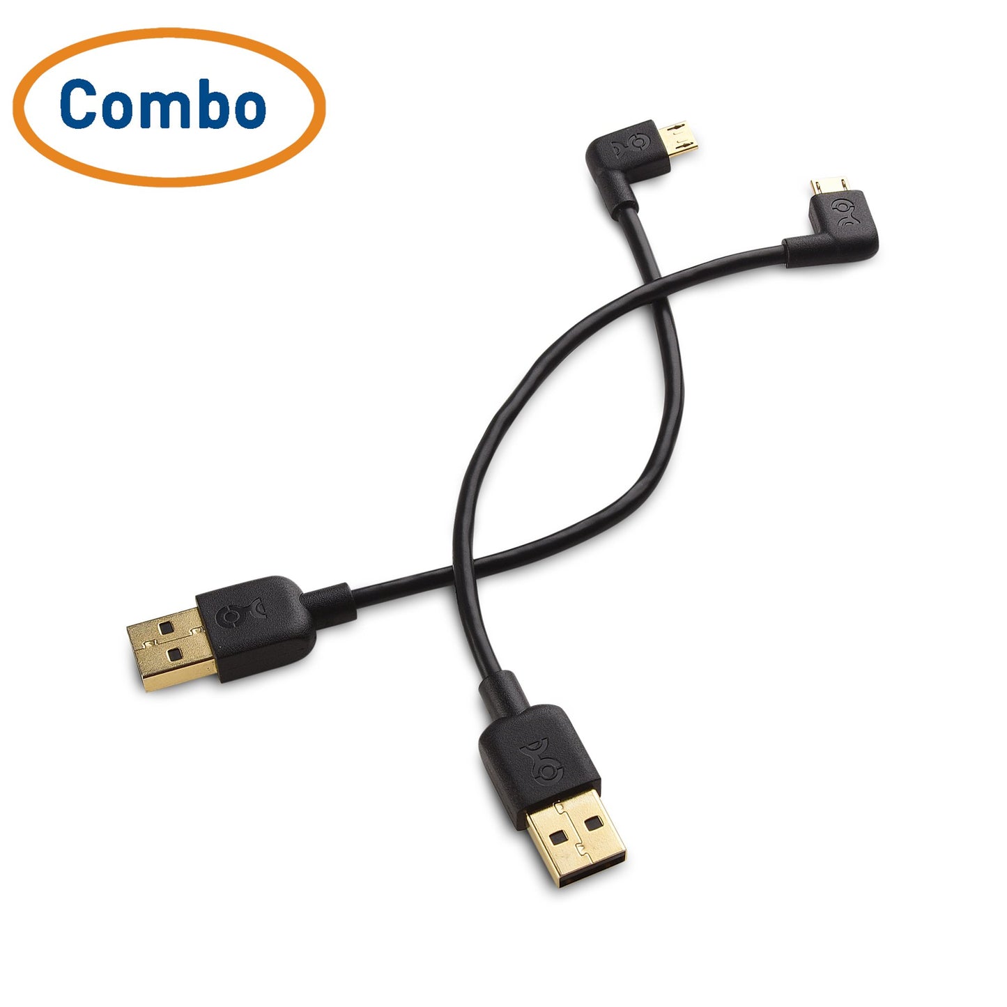 Cable Matters Combo-Pack Right Angle USB Cable for TV Stick and Power Bank 6 Inches - 90 Degree USBA to Micro USB Cable for Roku TV Stick and More