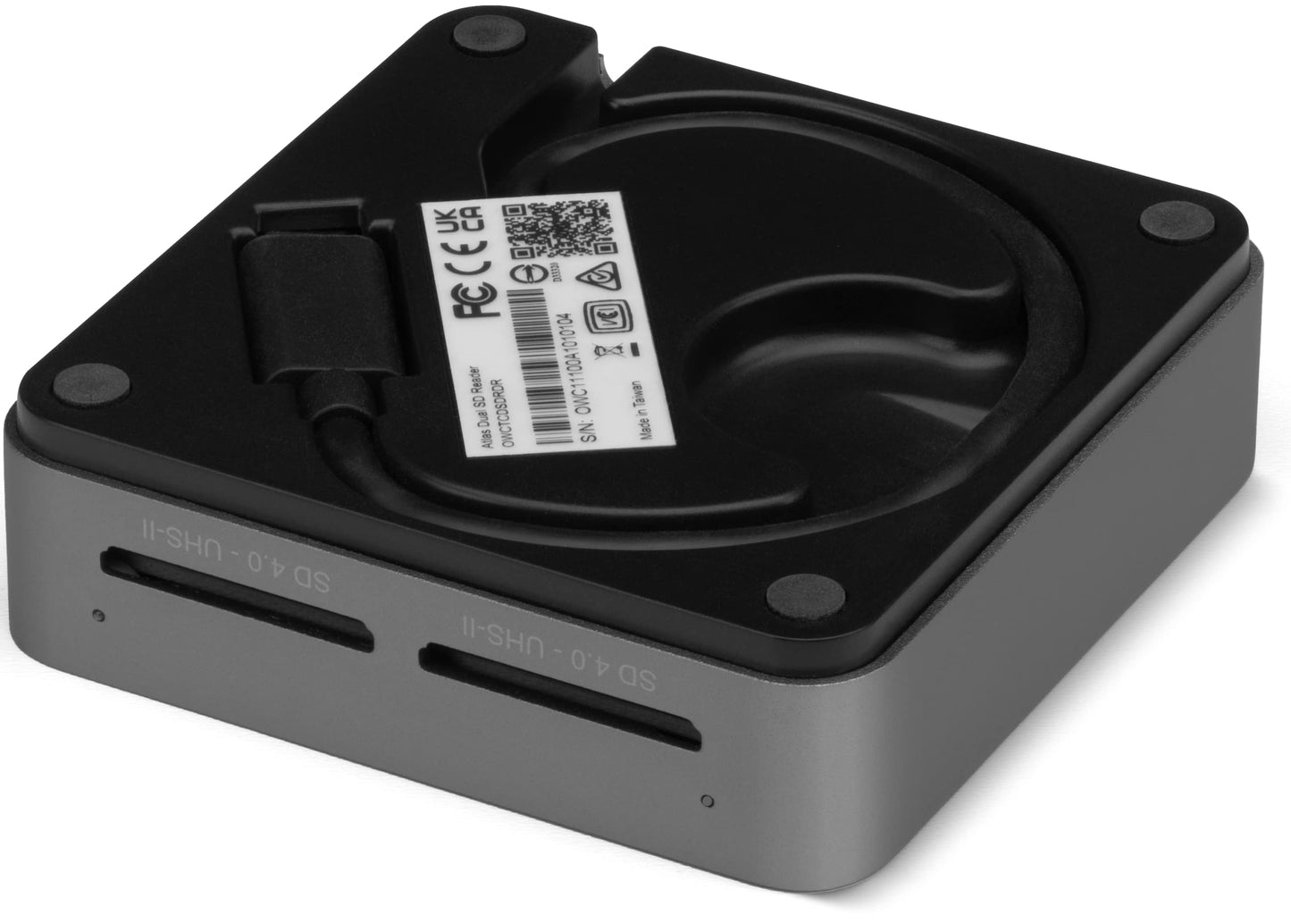 OWC Atlas Dual SD-Slot SDXC UHS-II Card Reader - Bus Powered by USB-C - Compatible with Mac/Windows/iPad/Chrome OS