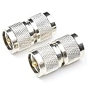 ANHAN UHF Male to Male Connector Pl259 Male Adapter CB Radio Coax Cable adapters PL259 Coaxial Extension Cable Connectors 2Packs