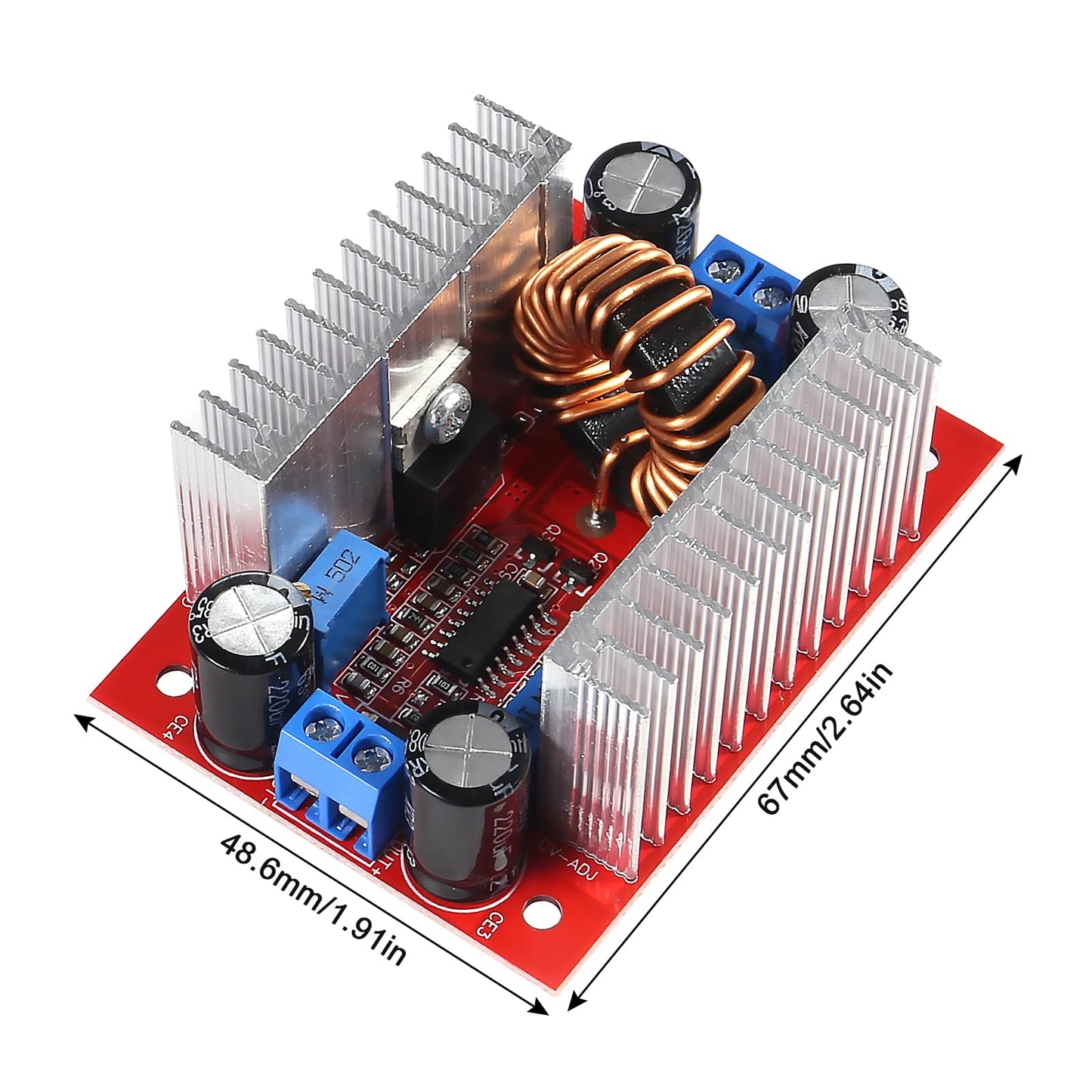 XIITIA 2pcs DC 400W 15A Step-up Boost Converter Constant Current Power Supply LED Driver DC8.5V-50V to DC10V-60V Voltage Charger Step Up Module…