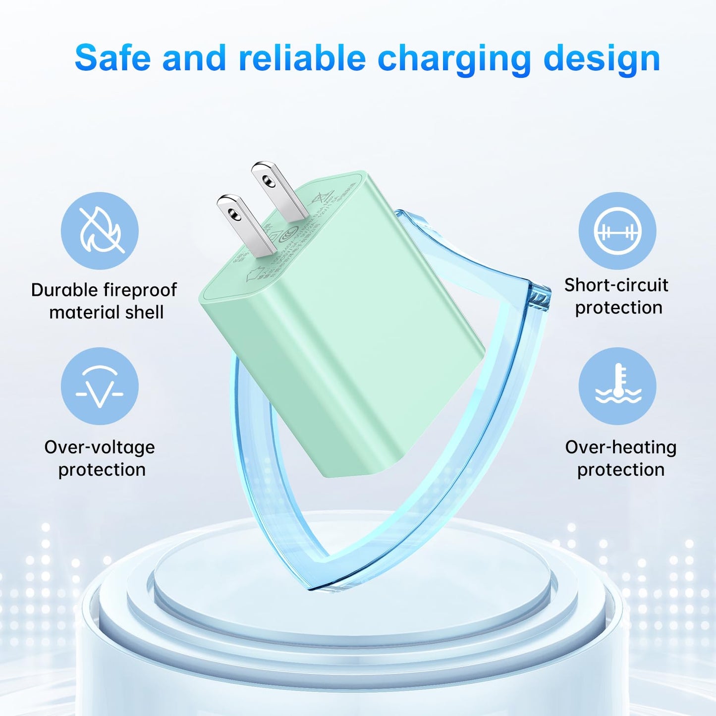Dayaoncy Compatible with iPhone Charger Fast Charging, 20W USB C Wall Charger with 3Pack 10FT USB C to Lightning Cable, Phone Cable Fast Charging…