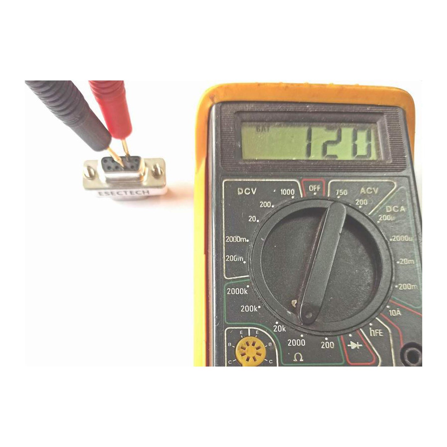 BUELEC CAN DB9 120ohm Adapter 5-Pack - CAN Bus DB9 Male to Female Terminal Connector with High-Precision 120 Ohm Resistance (Accuracy 0.001) PIN2 PIN7
