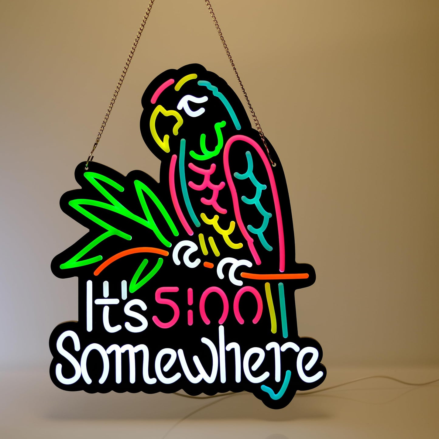 Ultrathin Its 5 00 O'clock Some Where Neon Sign Art Wall Lights for Bedroom Windows Glass Hotel Pub Cafe Wedding Birthday Party Gifts