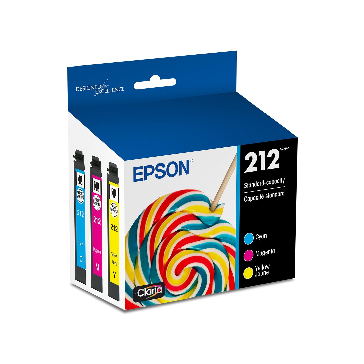 EPSON 212 Claria Ink Standard Capacity Color Combo Pack (T212520-S) Works with WorkForce WF-2830, 2850 and Expression XP-4100, 4105