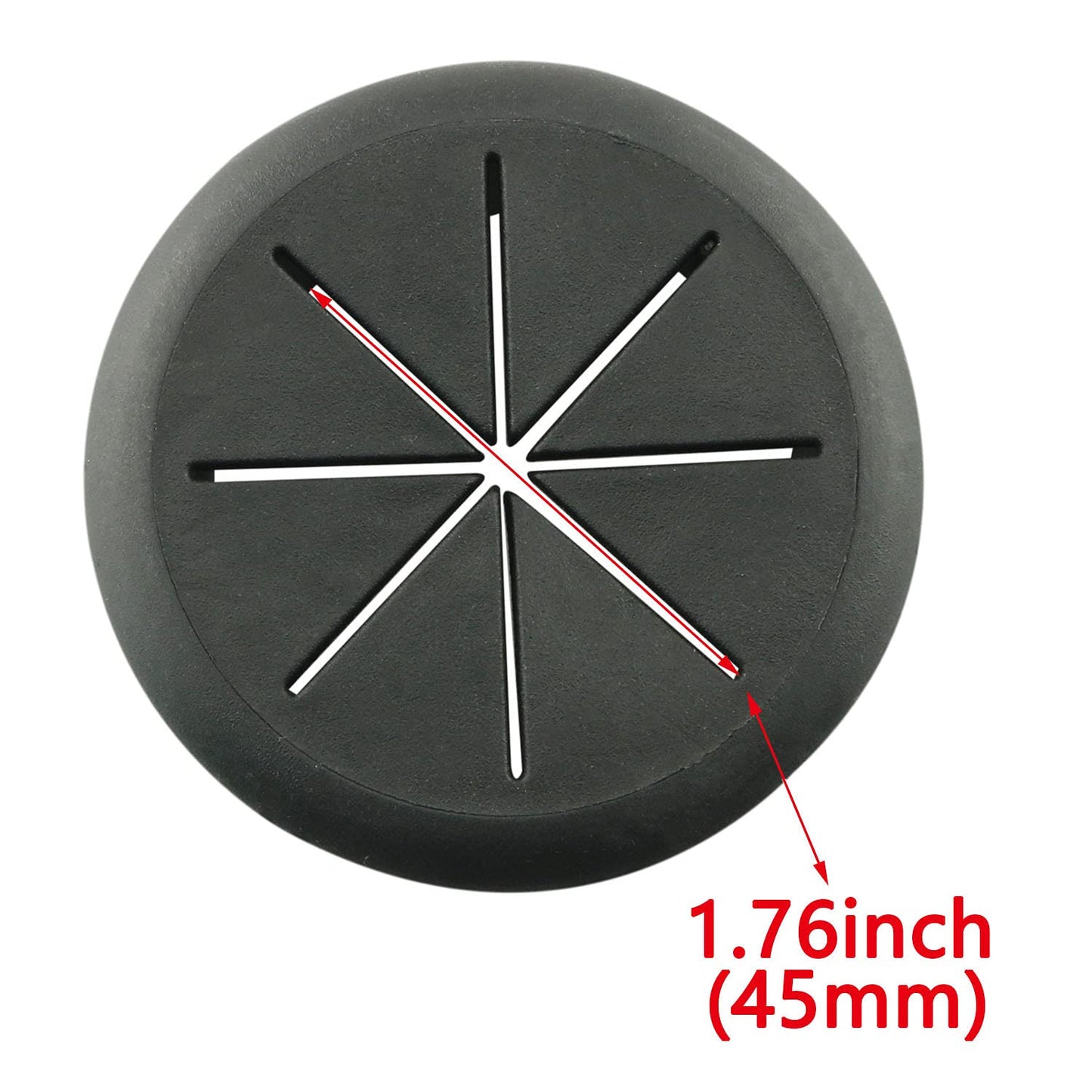 HJGarden 2-inch Desk Cord Grommets Wire Desk Wire Cord Cable Grommets Hole Cover for Office PC Desk Cable Cord Organizer Plastic Cover 50MM, Black